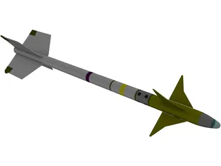 AIM-9M Sidewinder Missile 3D Model