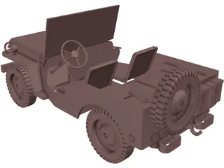 Jeep Willys (1942) 3D Model