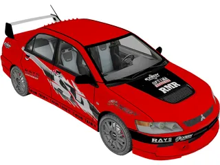 Mitsubishi Lancer Evolution IX MR 3D Model