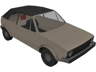 Volkswagen Golf Convertible 3D Model