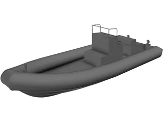 Inflatable Boat 3D Model