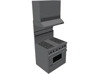 Jenn-Air Gas Range 3D Model