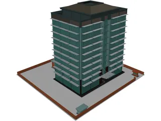 Tech Office Building 3D Model