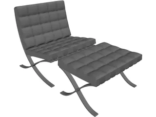 Chair Designer Footrest 3D Model