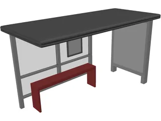 Bus Shelter 3D Model