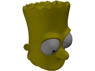 Simpsons Bart Head 3D Model