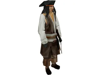 Captain Jack Sparrow 3D Model