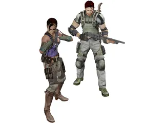 Special Team Resident Evil Character 3D Model