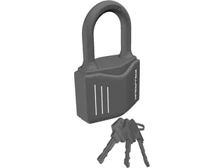 Lock Pad with Keys 3D Model