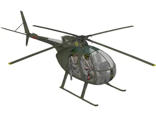 Hughes OH-6A Cayuse 3D Model