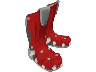 Red Dragon Boots 3D Model