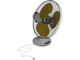 Table Fan 3D Model