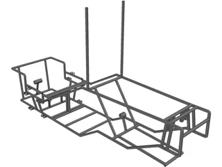 Recumbent Bike Frame 3D Model