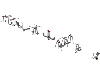 Sport Fitness Set 3D Model