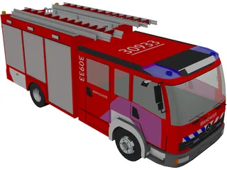 Mercedes-Benz Atego Brandweer Fire Truck 3D Model