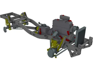 Mercedes-Benz Unimog Chassis 3D Model