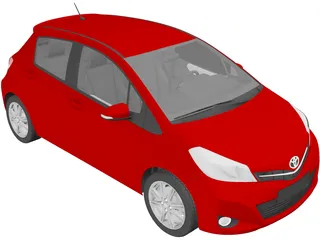 Toyota Yaris 5-door (2012) 3D Model