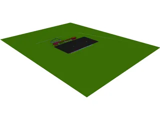 Football Stadium with Pub 3D Model