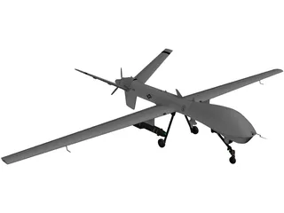 General Atomics MQ-9 Predator UAV Drone 3D Model