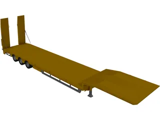 Flatbed Trailer 3D Model