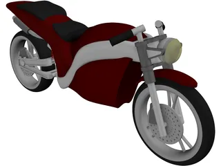 Racing Motorbike Concept 3D Model