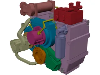 ZF 2000 Engine 3D Model