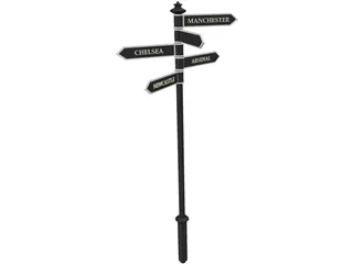 Street Sign UK 3D Model