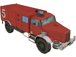 Mercedes-Benz Fire Truck 3D Model