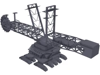 Bucketwheel Excavator 3D Model