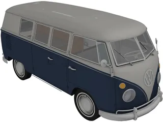 Volkswagen Kombi (1967) 3D Model