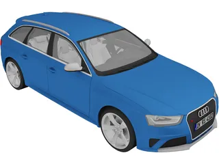 Audi RS4 Avant (2013) 3D Model