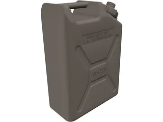 Water Container Military 5 Gallon 3D Model