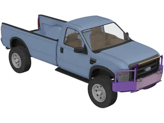 Ford F-250 Pickup 3D Model