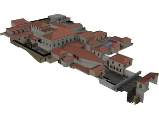 Italy City Block 3D Model