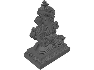 Thai Buddha China Statue 3D Model