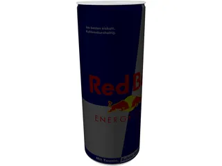 Red Bull Can 3D Model