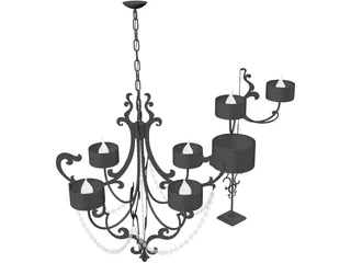 Cantori Lago Lamps 3D Model