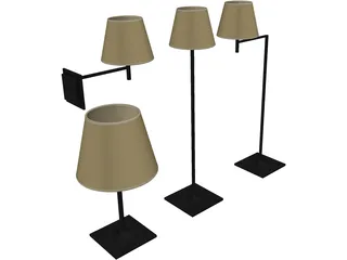 Flos Ktribe Soft Lamps 3D Model