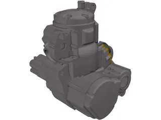 Honda CR250 Engine 3D Model