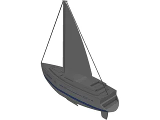 Oyster Sailboat 3D Model