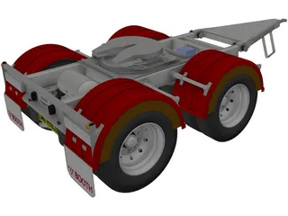 Tandem Axle Dolly 1540 Axle Centers 3D Model