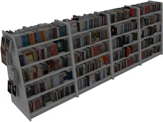 Book Rack 3D Model