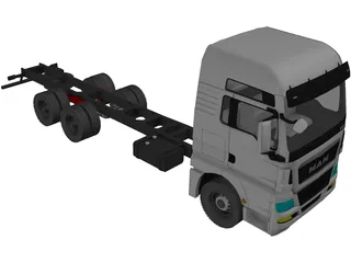 MAN TGX 6X4 Cab 3D Model