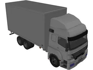 Mercedes-Benz Axor 3-Axle Cab 3D Model