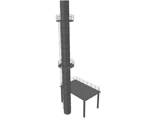 Distillation Column 3D Model