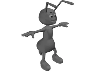 Bee Cartoon Character 3D Model