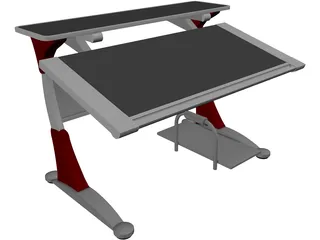 Modern Office Desk 3D Model