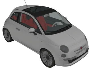 Fiat 500 (2008) 3D Model