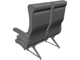 Commercial Jet Seat 3D Model