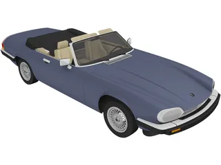 Jaguar XJS Convertible (1975) 3D Model